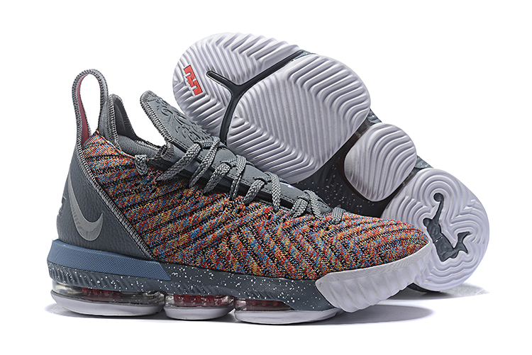 Nike LeBron XVI Rainbow Grey Shoes
